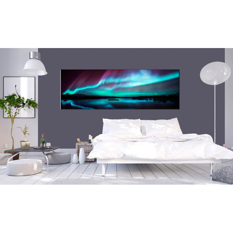 Halldin " Northern Lights " Print, 20" H x 59" W x 0.7" D