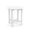 Table d'appoint de patio en PEHD blanc, table de bout carrée 18 po pour le jardin et la terrasse