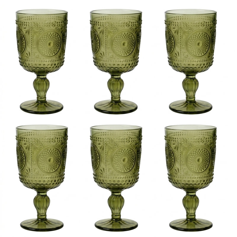 Verre à pied 9,47 oz (ensemble de 6), Vert