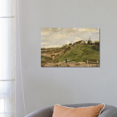 The Hill At Montmartre With Stone Quarry by Vincent Van Gogh - Wrapped Canvas Gallery-Wrapped Canvas Giclée