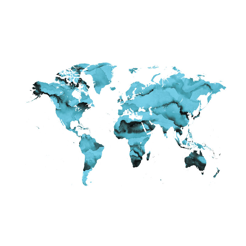 Pattern Map 3 - Wrapped Canvas Print, 30cm H x 46cm W x 3.8cm D