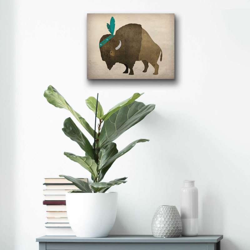 " Buffalo Bison III " by Ryan Fowler, 12" H x 16" W x 0.13" D