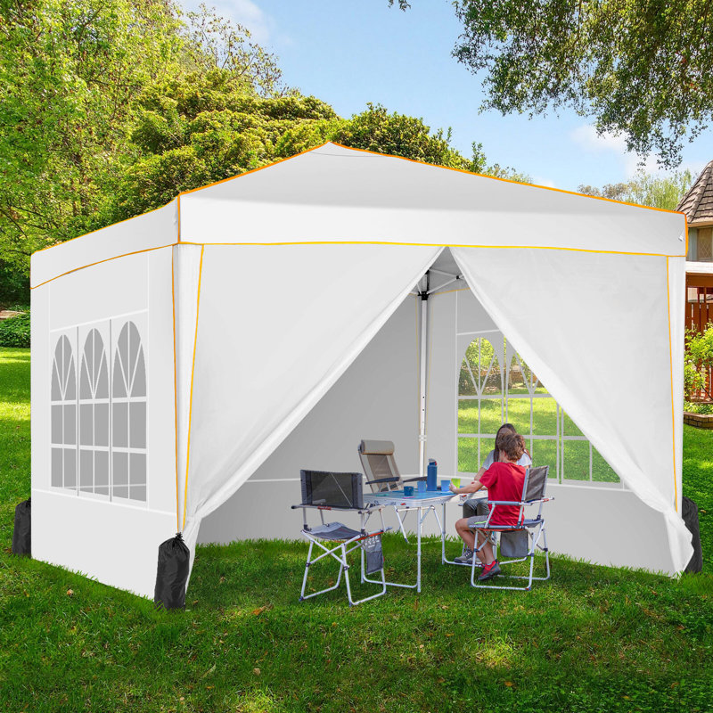  10' x 10' Pop up Canopy, UV and Rain Resistant Canopy , Light Gray