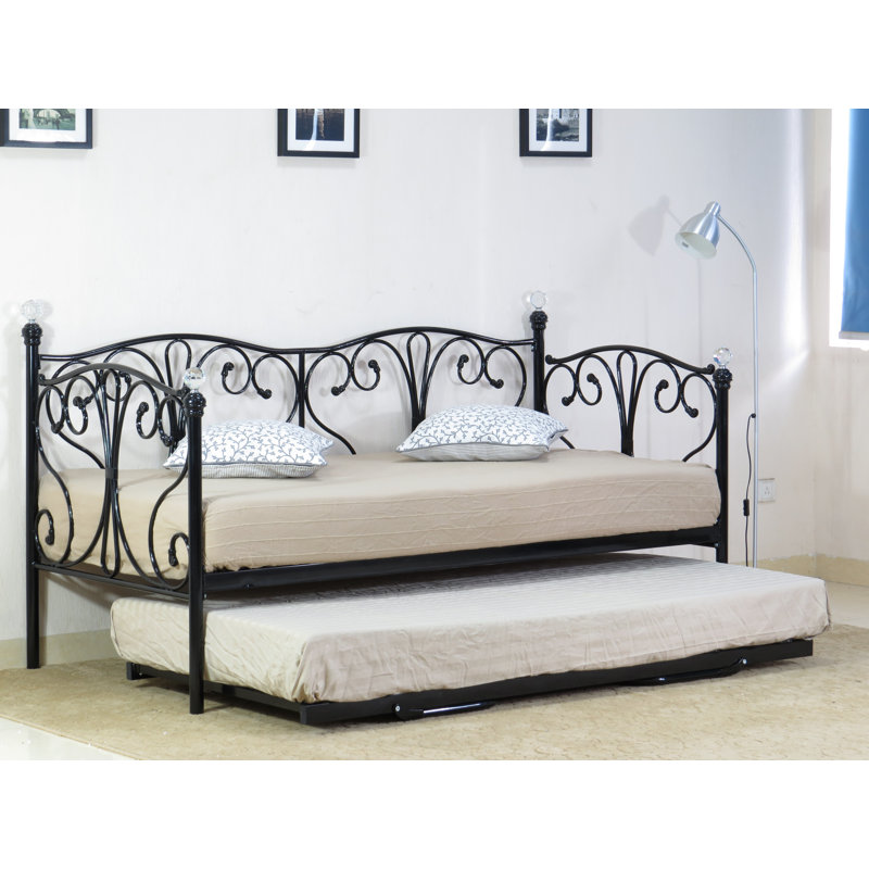 Kilpatrick Daybed with Trundle, Small Single (2'6), Black