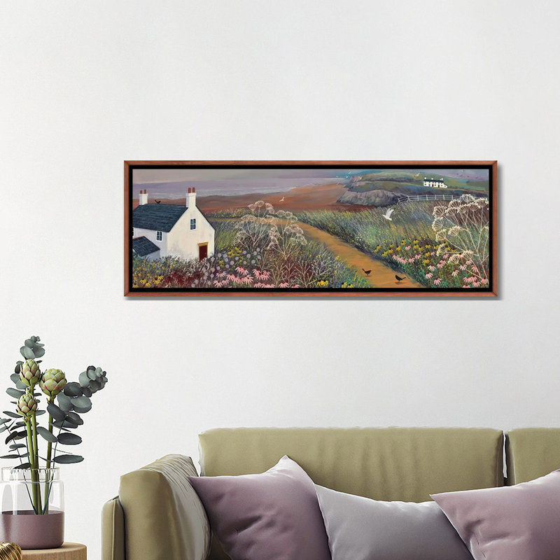 «Sea Mist» par Jo Grundy - reproduction d'art panoramique, H 16 po x l 48 po x 1,5 po