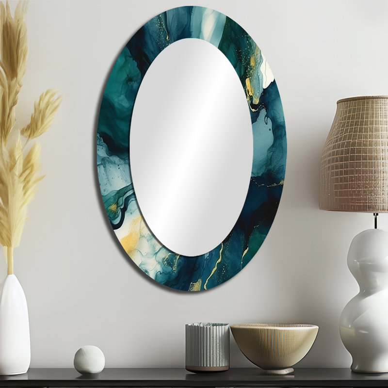 Kilgo - Miroir abstrait en métal, 36 po x 24 po