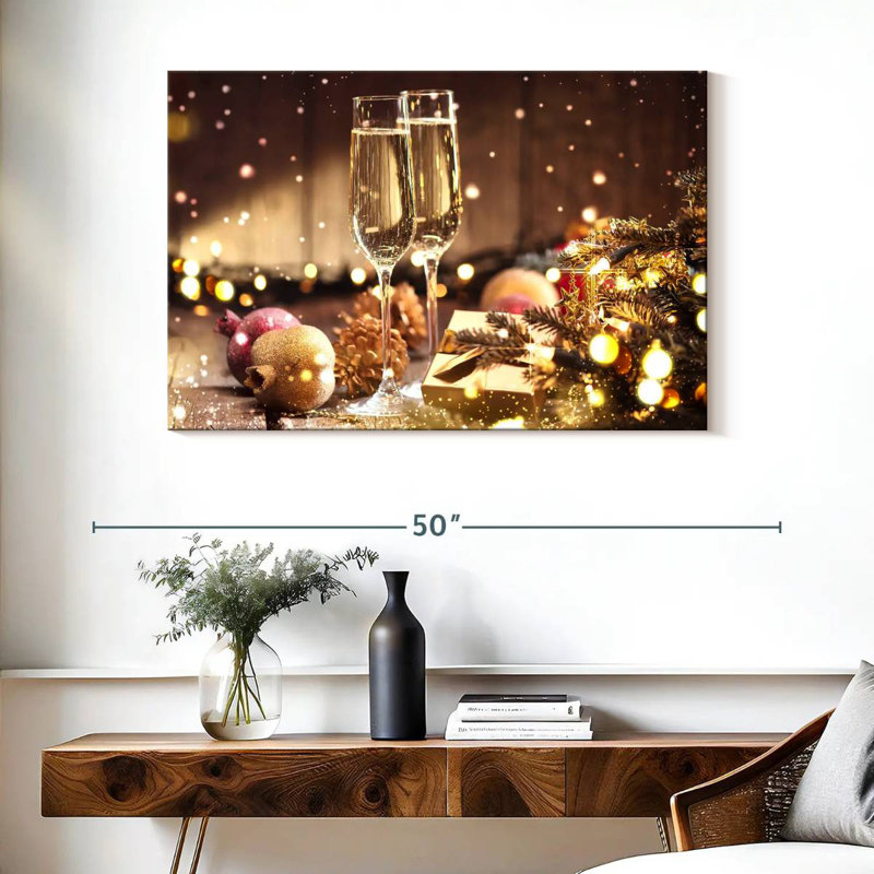 Champagne Yarlin pour Noël, H 26 po x l 39 po