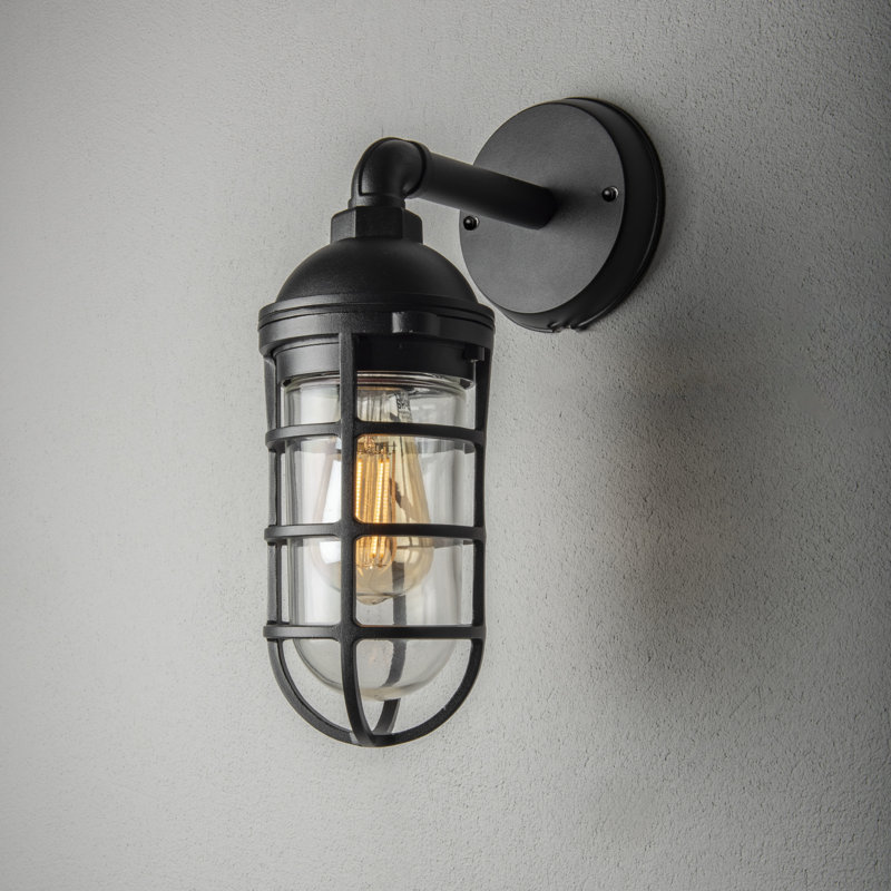 Olbia Outdoor Wall Light, Black