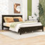 Lit plateforme en bois avec tête de lit et pieds centraux-943198119-943198117