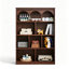 Bibliothèque standard en bois massif noyer moderne