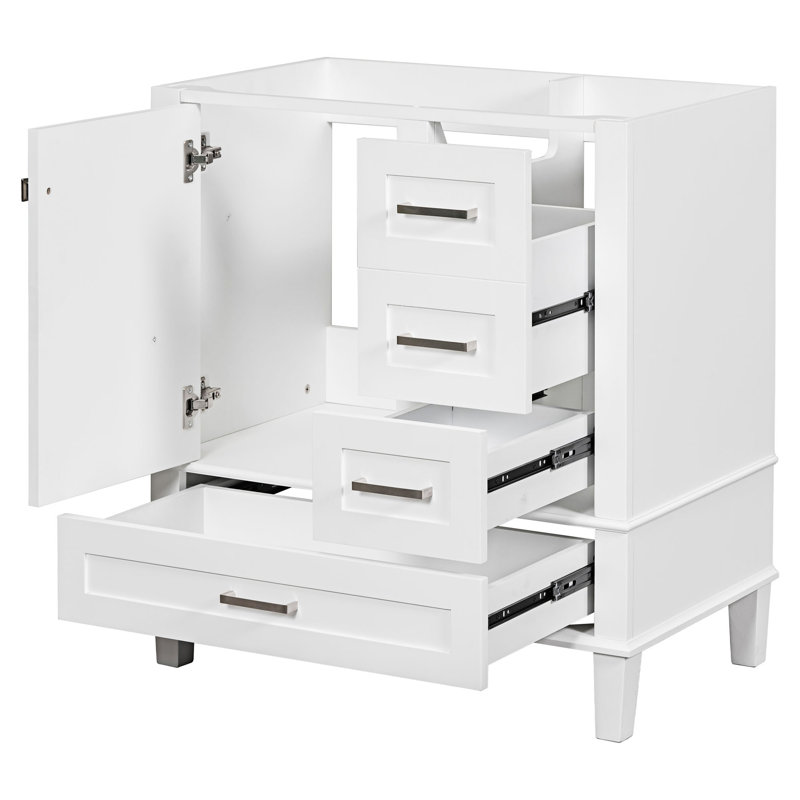Base de meuble-lavabo simple 29,4 po seulement, Blanc