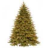 Nordic 7.5' Green Spruce Artificial Christmas Tree with 900 Clear Incandescent Lights with Stand