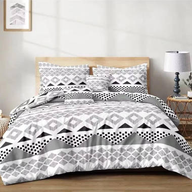 Farhia Microfiber Twill Striped Comforter Set