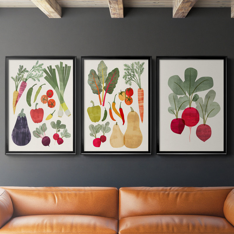 «Garden Offrant I», toile encadrée de qualité supérieure - prête à être accrochée, H 42,5 po x l 61 po x P 2,5 po, Cadre noir