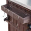 Armoire décorative avec plateau en acier inoxydable, îlot de cuisine extérieur avec table de barbecue pliable