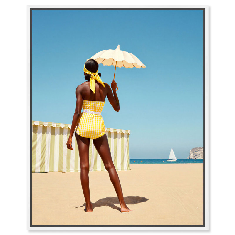 Cabana Muse III Print by Oliver Gal, 37"H x 46"W, Silver Floater Frame