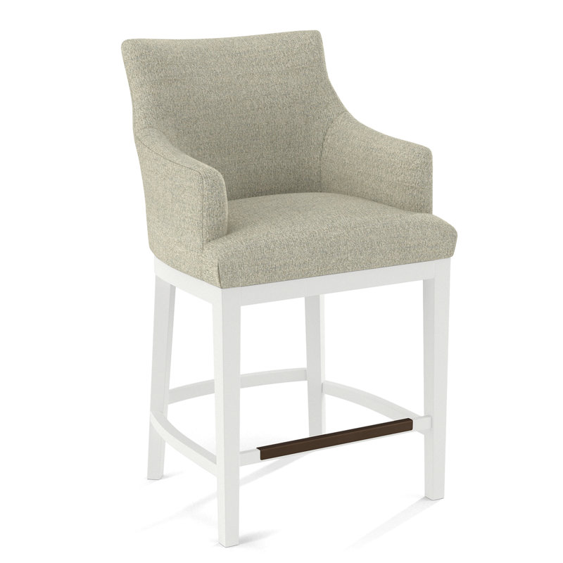 Upholstered Counter Stool, White, 61612-74