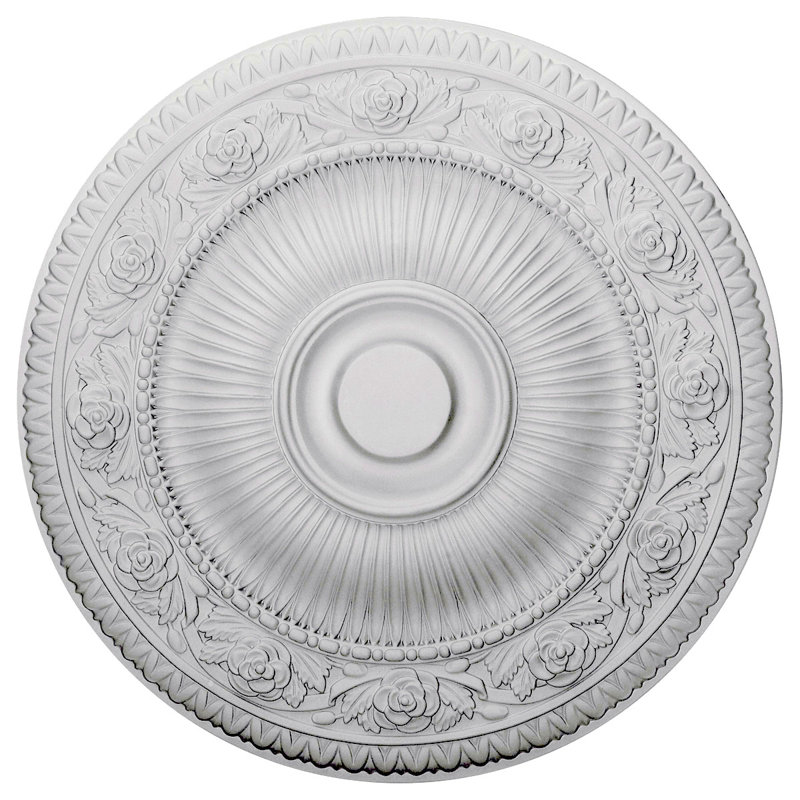 24 médaillons de plafond 24 1/4 po x P 2 po Neuveau (convient aux auvents jusqu'à 6 3/8 po), Pierre de château craquelé