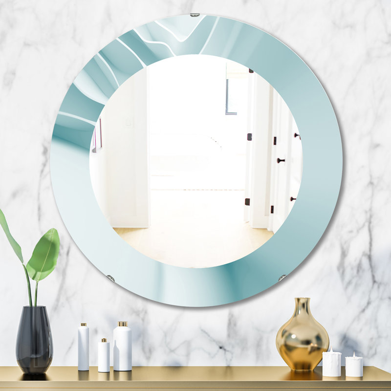Waves 2 Modern Wall Mirror, 31.5" H x 31.5" W
