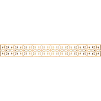 46 1/4"W x 6"H x 3/8"T Daisy Fretwork Moulding, Birch