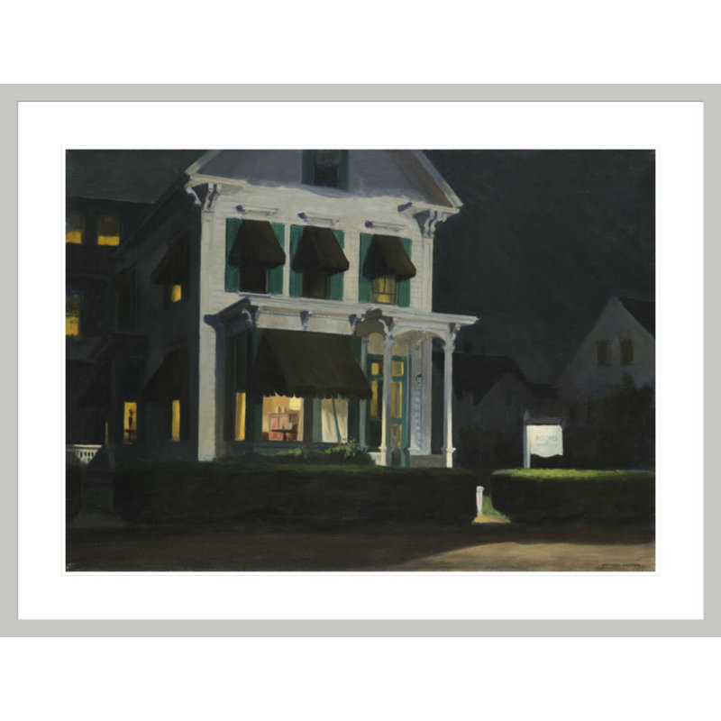 «Chambers for Touristes» par Edward Hopper - Impression Giclée sur cadre, H 31,82 po x l 41,5 po
