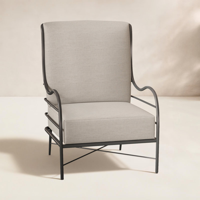 Chaise longue en aluminium Carmel - gris ardoise, Lin Dove Sunbrella®, Welt