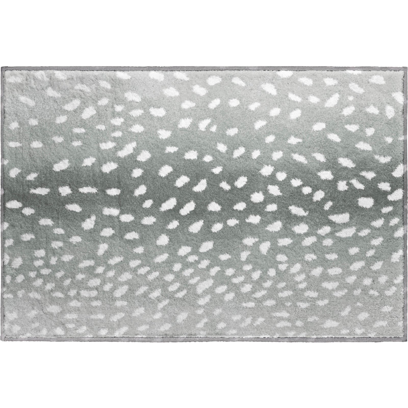Premium Machine Washable Merilou AMF44 Gray Rug, Rectangle 1'8" x 2'6"