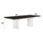 White & Brown Finish Dining Table (With Leaf)
