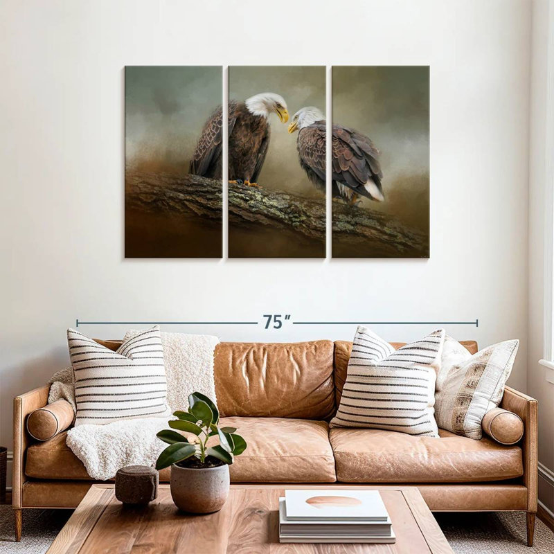 Brampt Quiet Conversation Bald Eagles, 36" H x 57" W