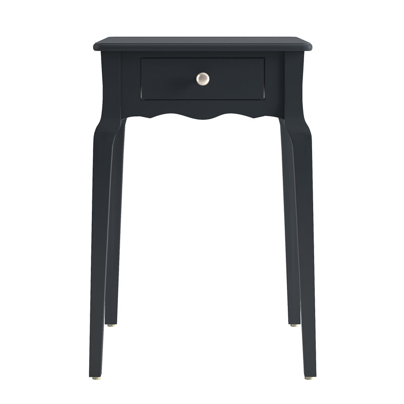 Table de bout avec rangement Pinckney , Noir vulcain