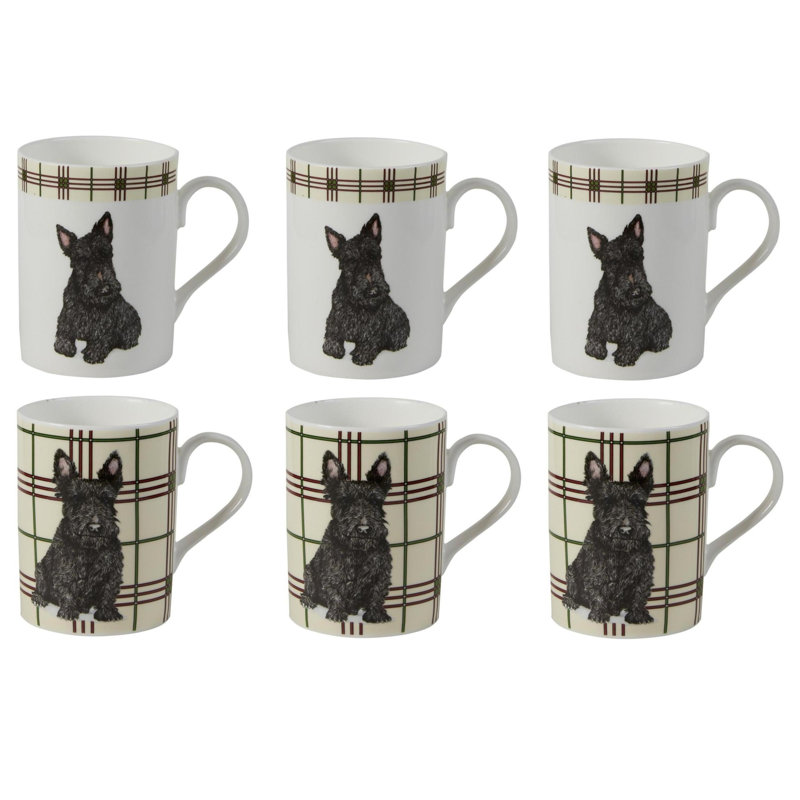 Ensemble de 6 tasses à café en porcelaine tendre Lucy