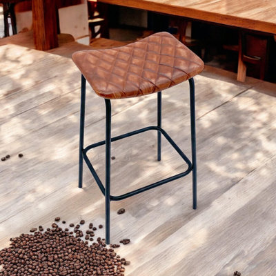 Boyer Upholstered Counter Stool with Metal Frame