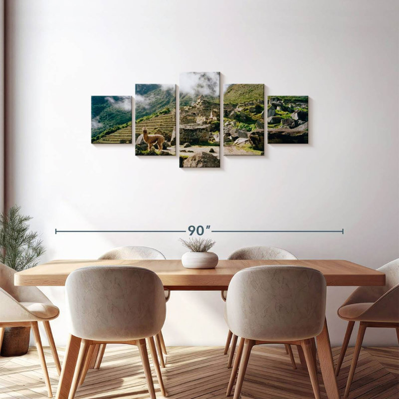 Machu Picchu Alpaca, 30" H x 68" W