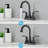 4 Inches Centerset Bathroom Faucet 360° Swivel Spout, With Pop Up Drain - Matte Black-121292111
