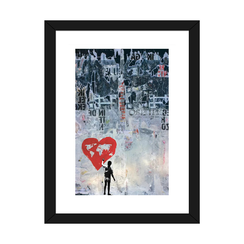 «Wild World» - Impression, Papier noir, H 24 po x l 32 po x P 1 po