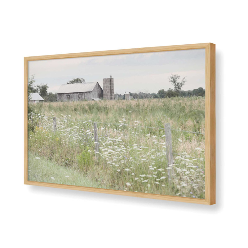 «Tucked Away Barn» par Lori Deiter, reproduction d'art, H 21,5 po x l 31,5 po, Tanné, Impression encadrée