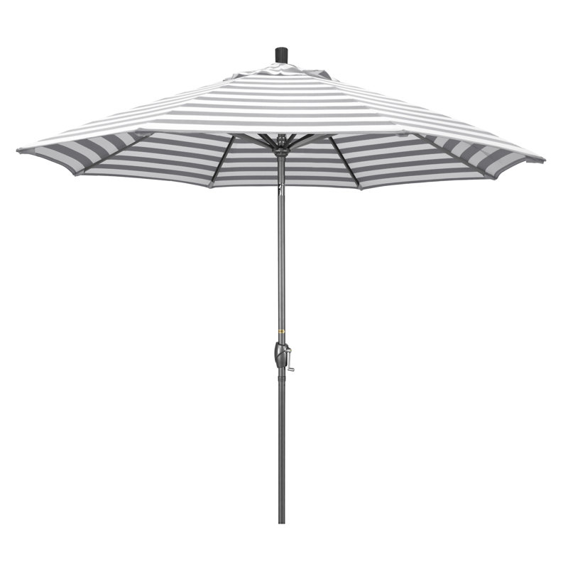 Parasol de marché 9 pi Iuka, Grey White Cabana Stripe