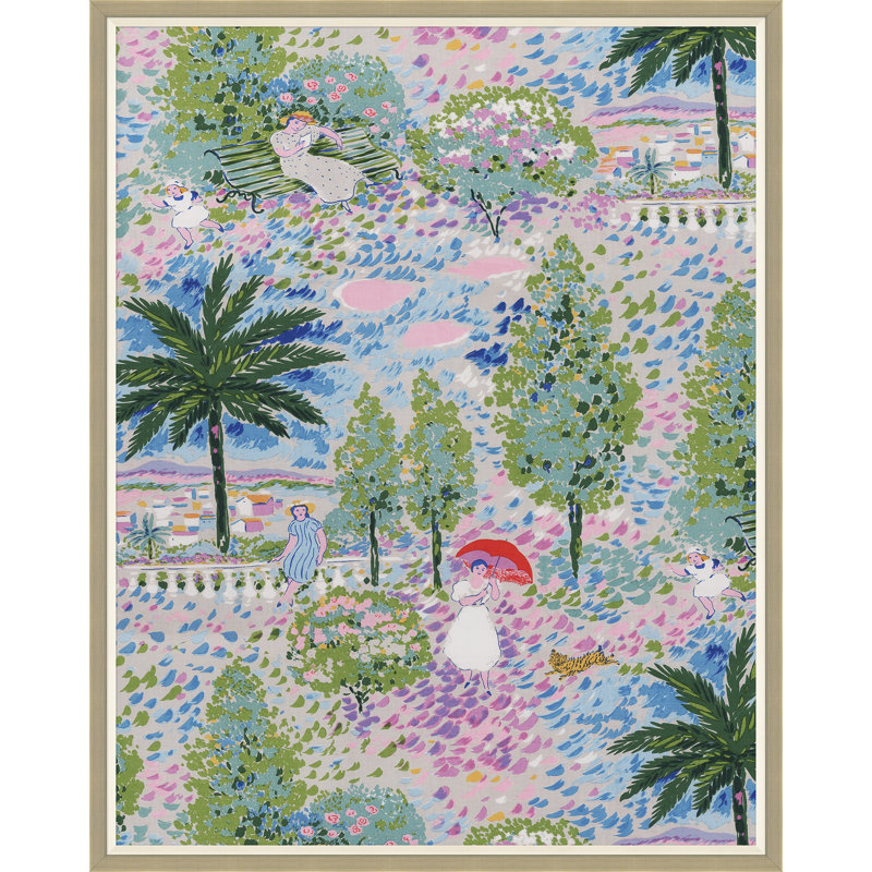 «Park Life» par Paule Marrot - impression, H 54 po x l 43 po x P 1,25 po, Encadrement argenté