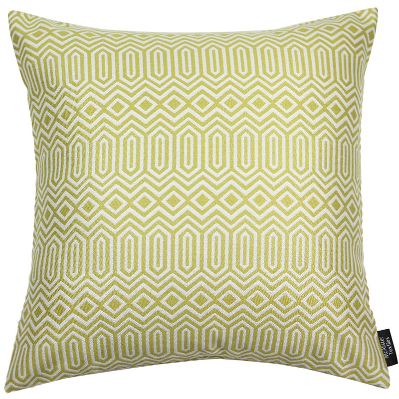 Cynthia Geometric Square Pillow Cover, 60 x 60 cm, Yellow