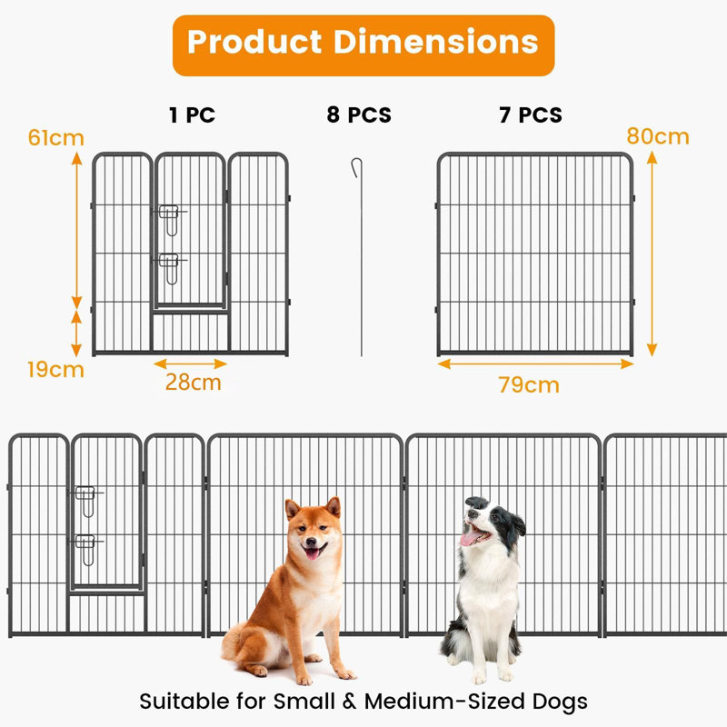 Shawnte Exercise Pen, 31.53cm H x 79cm W x 31.13cm D