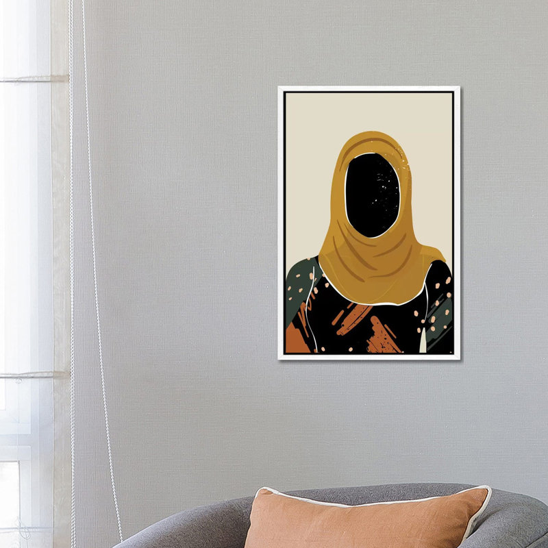 Black Hair XIII by Domonique Brown - Print on Canvas, 101.6 cm H x 66.04 cm W, White Framed Canvas
