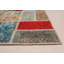 Tapis décoratif en laine de conception unique noué à la main New Age 5 pi 9 po x 7 pi 7 po Bernardini en laine rouge/brun clair/taupe