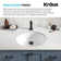 KRAUS Elavo. Oval Porcelain Ceramic Undermount Bathroom Sink In White With Overflow Drain, KCU-272