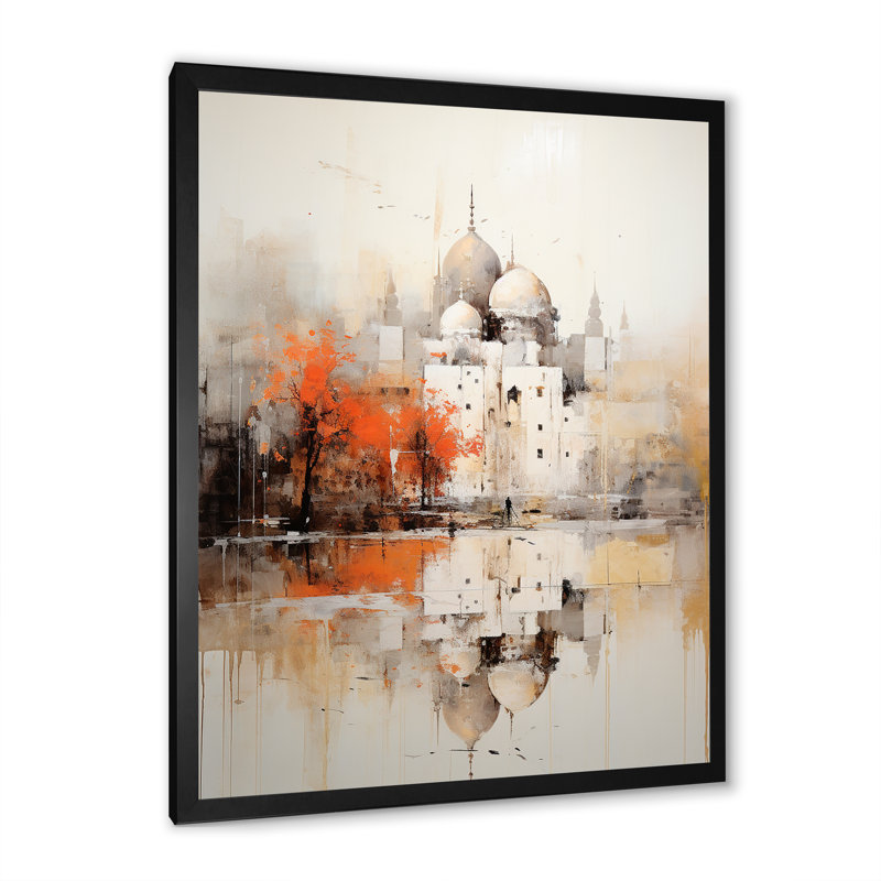Impression sur toile, "Minimalisme indien", Cadre photo noir simple, H 32 po x l 24 po x P 1 po