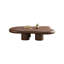 Table basse en noyer massif et bois manufacturé