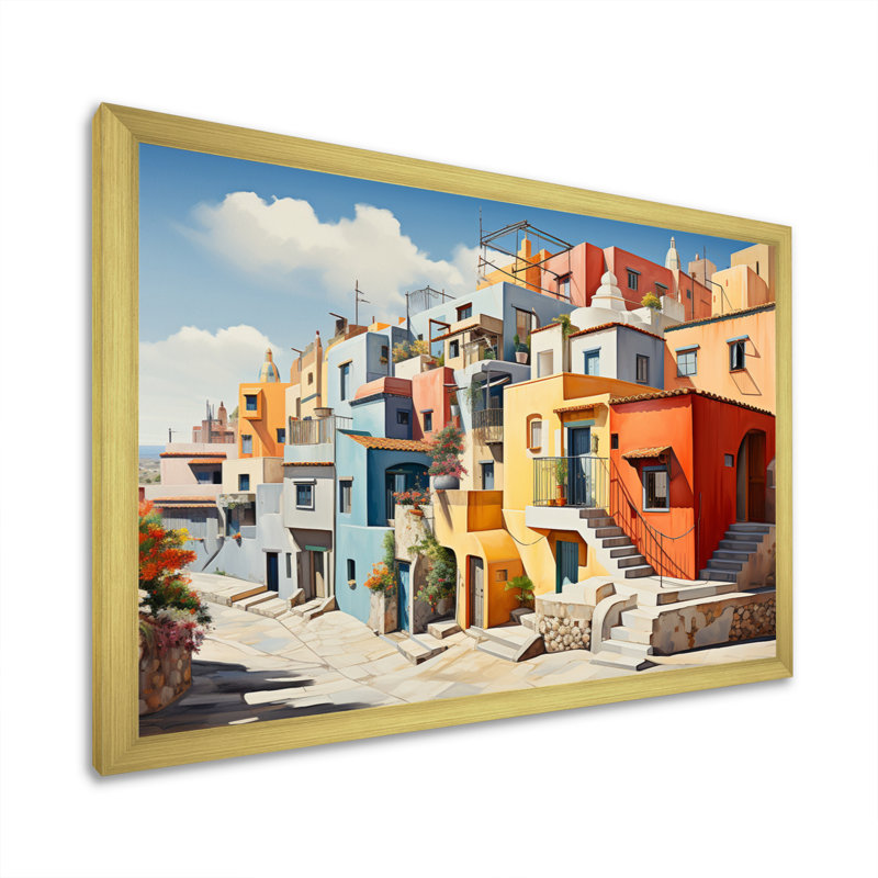 «Colorful Mexico Colorful Casas This V», reproduction d'art sur toile, H 16 po x l 32 po x P 1 po