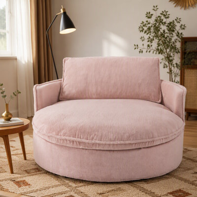 Fauteuil d'appoint, fauteuil demi-tonneau, fauteuil rond pour le salon, la chambre à coucher, le bureau