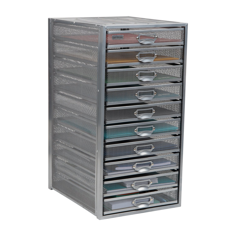 Mind Reader Storage Cart Organizer with 3 Drawers 24 14 H x 13 W x