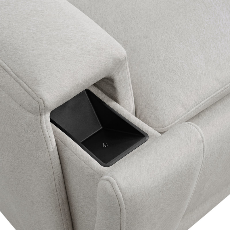 Fauteuil oscillant triple Aiden, Almond