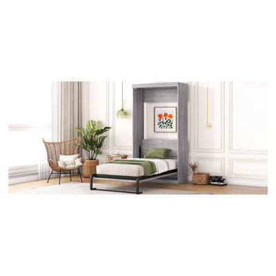 Lit simple pliant gris - améliore le taux d'utilisation de l'espace disponible dans l'armoire et améliore l'efficacité de la vie
